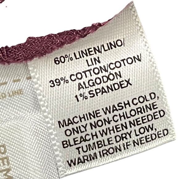 Ann Taylor Loft Marisa Ankle Linen Cotton Blend Plum Stretch Pants NWT sz 4 - Picture 14 of 16